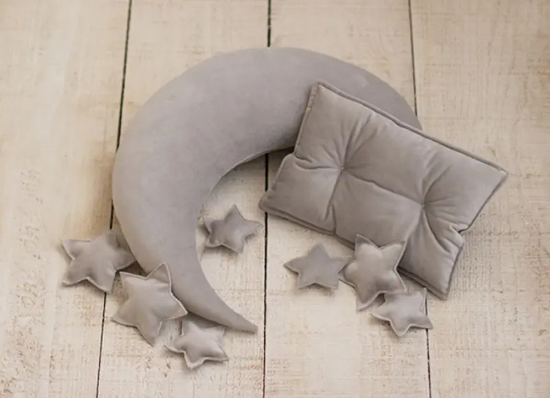 Colorful Posing Moon Props With Pillow Set - Newborn Photography Props - Image 5